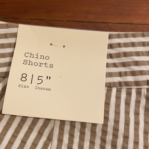 NWT A New Day Taupe/white Stripe Seersucker Short - Picture 13 of 15